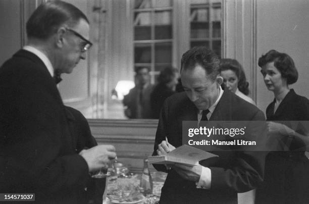 On 17 October 1957, the writer Albert Camus receives the Nobel Prize for literature that reward a writer who rendered great service to humanity...