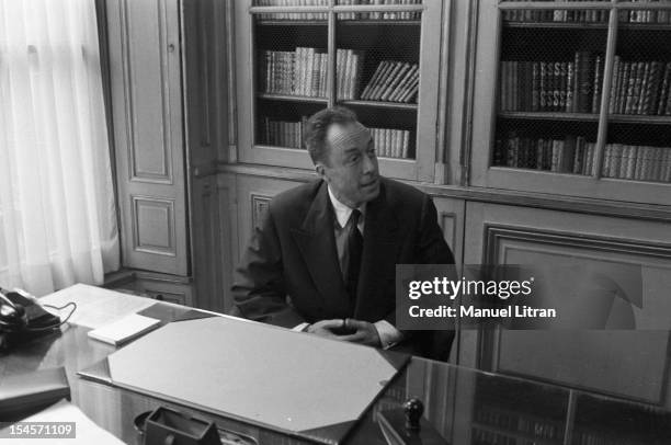 On 17 October 1957, the writer Albert Camus receives the Nobel Prize for literature that reward a writer who rendered great service to humanity...