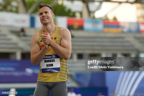 Markus Rehm of team Germany competes in Men's Long Jump T64 during day seven of the Para Athletics World Championships Paris 2023 at Stade Charlety...