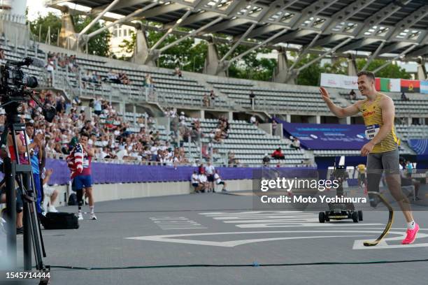 Markus Rehm of team Germany competes in Men's Long Jump T64 during day seven of the Para Athletics World Championships Paris 2023 at Stade Charlety...