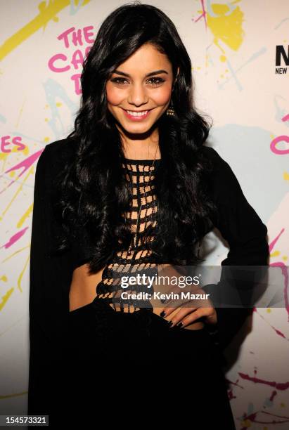 Vanessa Hudgens arrives to the red carpet world premiere of "The Carrie Diaries" at the New York Television Festival at SVA Theater on October 22,...