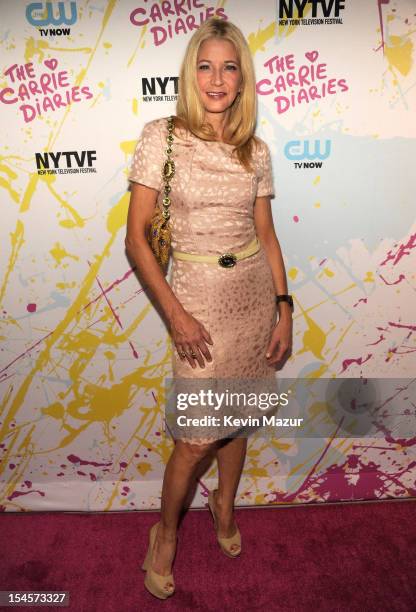 Candace Bushnell arrives to the red carpet world premiere of "The Carrie Diaries" at the New York Television Festival at SVA Theater on October 22,...