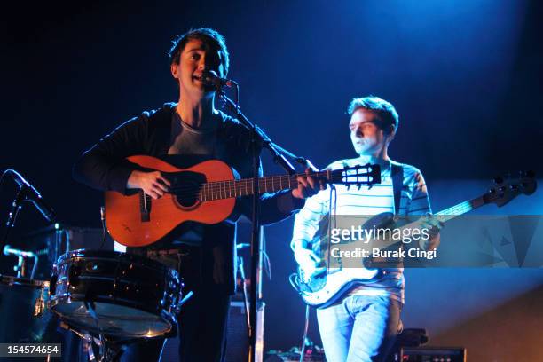Conor J. O'Brien of Villagers performs on stage at Brixton Academy on October 22, 2012 in London, United Kingdom.