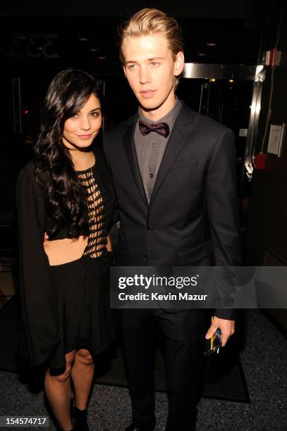 Vanessa Hudgens and Austin Butler arrive to the red carpet world premiere of "The Carrie Diaries" at the New York Television Festival at SVA Theater...