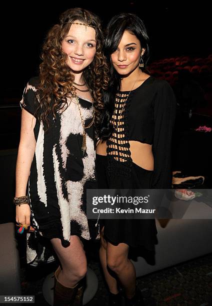 Stephania Owen and Vanessa Hudgens attend the world premiere of "The Carrie Diaries" at the New York Television Festival at SVA Theater on October...