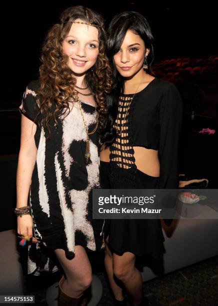 Stephania Owen and Vanessa Hudgens attend the world premiere of "The Carrie Diaries" at the New York Television Festival at SVA Theater on October...