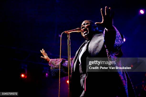 July 9: Singer Jacob Lusk of the band Gabriels performs on stage at North Sea Jazz on July 9, 2023 in Rotterdam, The Netherlands.