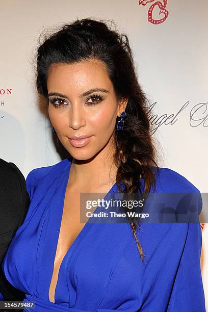 Kim Kardashian attends the Angel Ball 2012 hosted by Gabrielle's Angel Foundation at Cipriani Wall Street on October 22, 2012 in New York City.