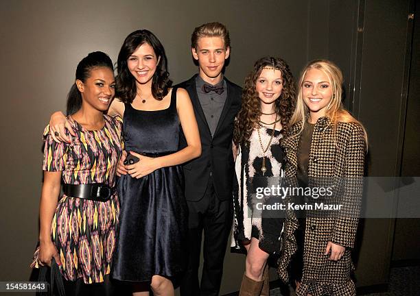 Freema Agyeman, Katie Findlay, Austin Butler, Stephania Owen and AnnaSophia Robb attend the world premiere of "The Carrie Diaries" at the New York...