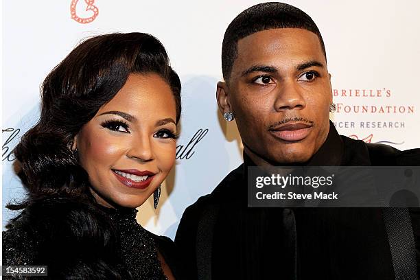 Ashanti and Nelly attends the Angel Ball 2012 at Cipriani Wall Street on October 22, 2012 in New York City.