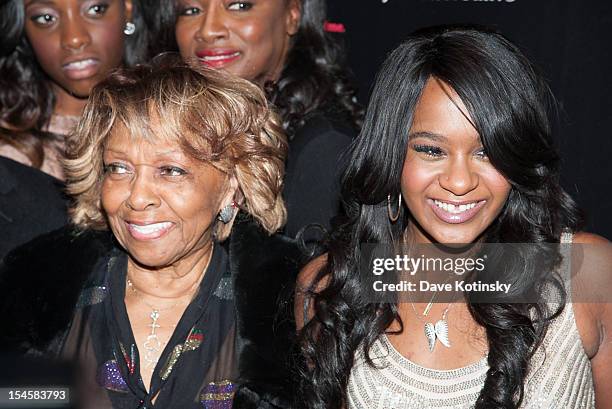 Cissy Houston and Bobbi Kristina Brown attends "The Houstons: On Our Own" Series Premiere Party at Tribeca Grand Hotel on October 22, 2012 in New...