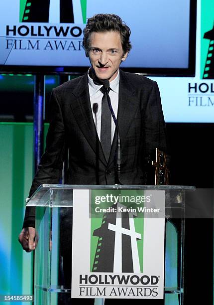 Honoree John Hawkes accepts the Hollywood Breakout Performance Award onstage at the 16th Annual Hollywood Film Awards Gala presented by The Los...