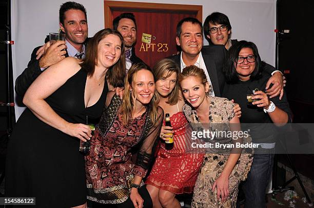 Dreama Walker and guests attend the premiere party for "Don't Trust The B---- In Apt 23" hosted by New York Magazine and Vulture at Toro Lounge at...