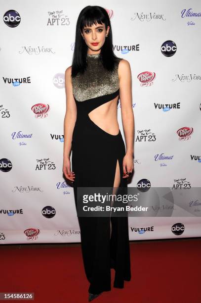 Actress Krysten Ritter attends the premiere party for "Don't Trust The B---- In Apt 23" hosted by New York Magazine and Vulture at Toro Lounge at...