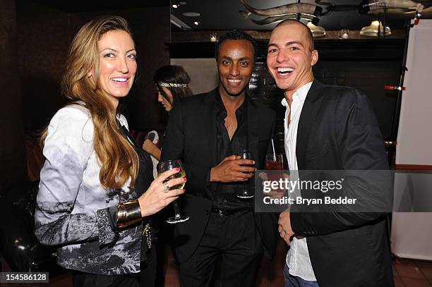 Guests attend the premiere party for "Don't Trust The B---- In Apt 23" hosted by New York Magazine and Vulture at Toro Lounge at Plein Sud on October...