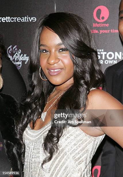 Personality Bobbi Kristina Brown attends "The Houstons: On Our Own" Series Premiere Party at Tribeca Grand Hotel on October 22, 2012 in New York City.