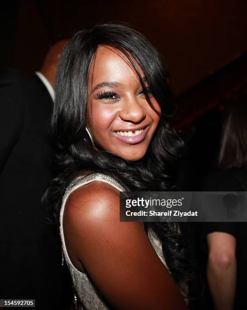 Bobbi Kristina Brown attends "The Houstons: On Our Own" series premiere party at the Tribeca Grand Hotel on October 22, 2012 in New York City.