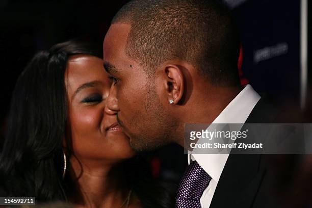 Nick Gordon and Bobbi Kristina Brown attends "The Houstons: On Our Own" series premiere party at the Tribeca Grand Hotel on October 22, 2012 in New...