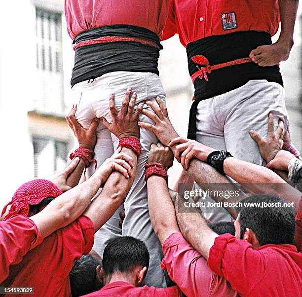 castells - castell stock pictures, royalty-free photos & images