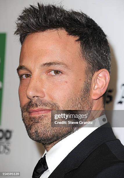 Ben Affleck poses at the 16th Annual Hollywood Film Awards Gala Presented By The Los Angeles Times at The Beverly Hilton Hotel on October 22, 2012 in...