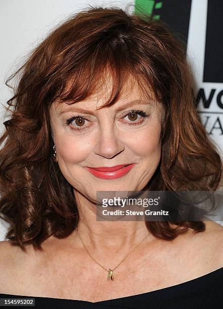 Susan Sarandon poses at the 16th Annual Hollywood Film Awards Gala Presented By The Los Angeles Times at The Beverly Hilton Hotel on October 22, 2012...