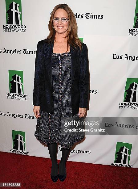 Melissa Leo poses at the 16th Annual Hollywood Film Awards Gala Presented By The Los Angeles Times at The Beverly Hilton Hotel on October 22, 2012 in...