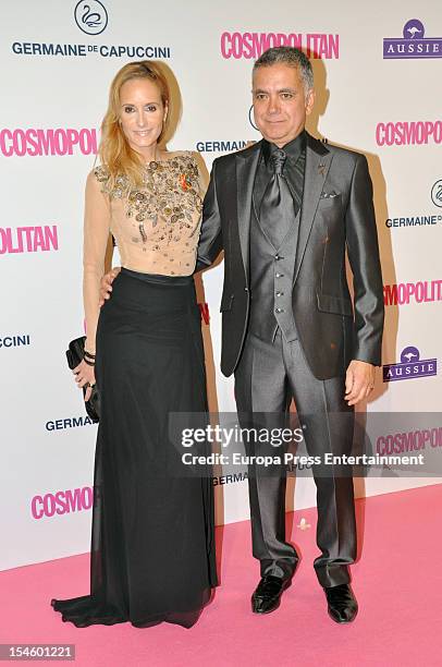 Juan Ramon Lucas and Sandra Ibarra attend Cosmopolitan Fun Fearless Awards 2012 at Ritz Hotel on October 22, 2012 in Madrid, Spain.