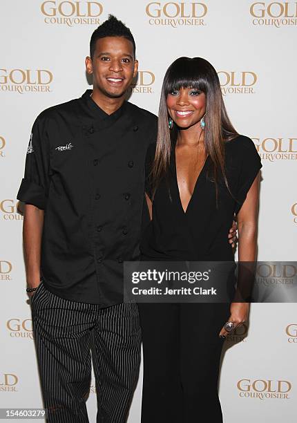 Chef Roble and Gabrielle Union attend her 40th Birthday Party With Courvoisier Gold at the Dream Downtown on October 22, 2012 in New York City.