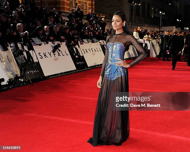 Naomie Harris attends the Royal World Premiere of 'Skyfall' at the Royal Albert Hall on October 23, 2012 in London, England.