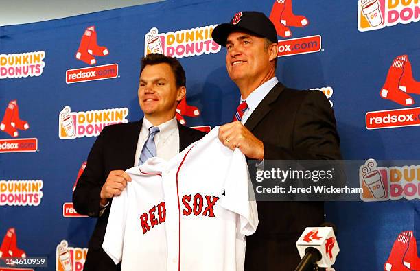 Executive Vice President and General Manager of the Boston Red Sox, Ben Cherington , introduces John Farrell as the new manager, the 46th manager in...