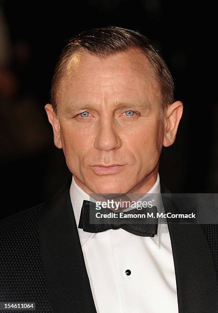 Daniel Craig attends the Royal World Premiere of 'Skyfall' at the Royal Albert Hall on October 23, 2012 in London, England.