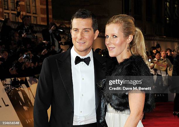 Bear Grylls and wife Shara Grylls attend the Royal World Premiere of 'Skyfall' at the Royal Albert Hall on October 23, 2012 in London, England.