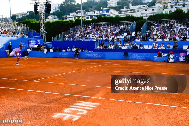 Richard GASQUET of France during the Day 2 of Hopman Cup at Nice Lawn Tennis Club on July 20, 2023 in Nice, France.