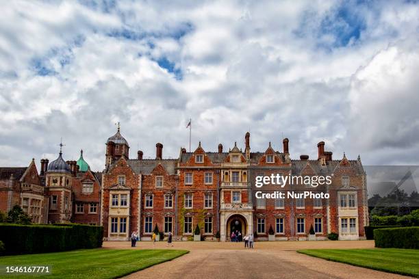 General view of Sandringham House a royal residence on the Sandringham Estate in North Norfolk in England on Wednesday 19th July 2023