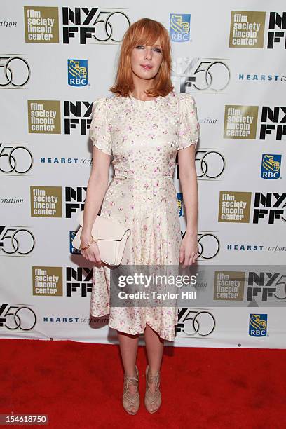 Actress Kelly Reilly attends the closing night gala screening of "Flight" during the 50th New York Film Festival at Alice Tully Hall at Lincoln...