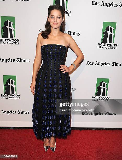 Marion Cotillard arrives at the 16th Annual Hollywood Film Awards Gala Presented By The Los Angeles Times at The Beverly Hilton Hotel on October 22,...