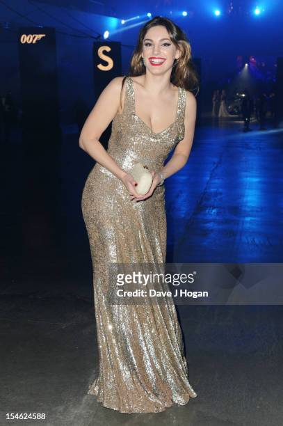 Kelly Brook attends the Royal world premiere after party of 'Skyfall' at The Tate Modern on October 23, 2012 in London, England.