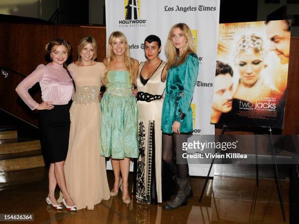 Actresses Izabella Miko, Hanah Cowley, Julia Verdin, costume designer Julia Clancey and actress Laura Clery attend 16th Annual Hollywood Film...