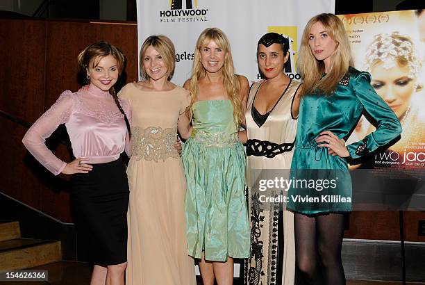 Actresses Izabella Miko, Hanah Cowley, Julia Verdin, costume designer Julia Clancey and actress Laura Clery attend 16th Annual Hollywood Film...