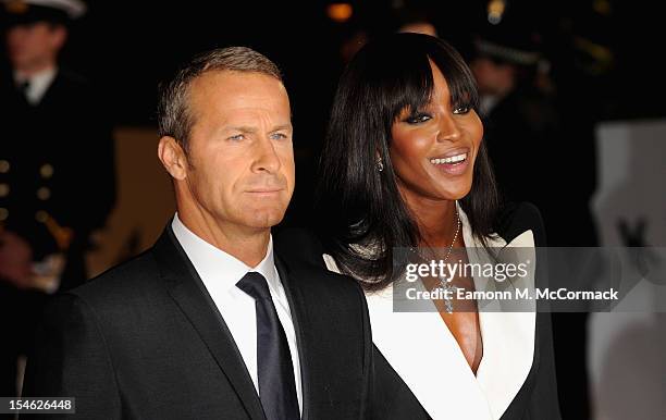 Vladislav Doronin and Naomi Campbell attend the Royal World Premiere of 'Skyfall' at the Royal Albert Hall on October 23, 2012 in London, England.