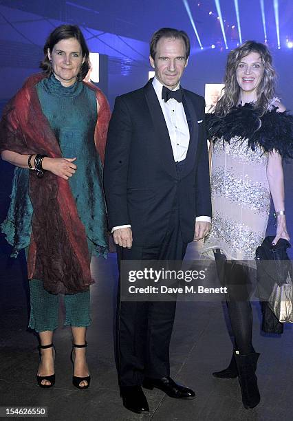 Sophie Fiennes, Ralph Fiennes and Martha Fiennes attend an after party for the Royal World Premiere of 'Skyfall' at the Tate Modern on October 23,...