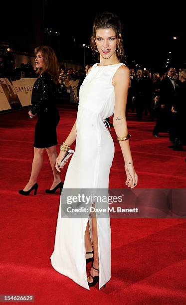 Aleksandra Rastovic attends the Royal World Premiere of 'Skyfall' at the Royal Albert Hall on October 23, 2012 in London, England.