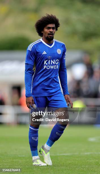 Hamza Choudhury of Leicester City looks on during the pre season friendly match between Northampton Town and Leicester City at Sixfields on July 15,...