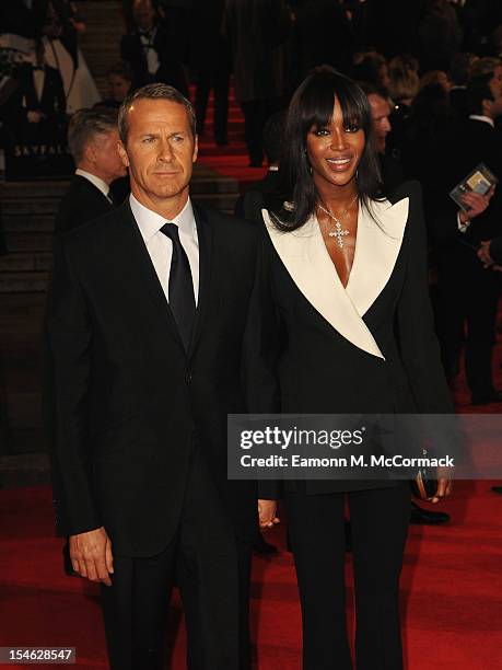 Vladislav Doronin and Naomi Campbell attend the Royal World Premiere of 'Skyfall' at the Royal Albert Hall on October 23, 2012 in London, England.