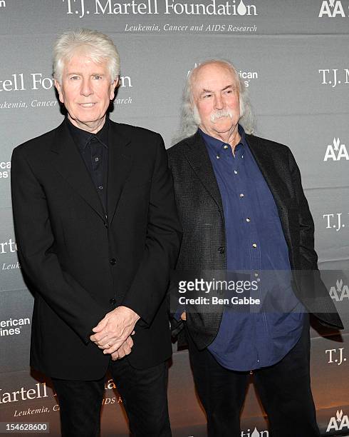 Graham Nash and David Crosby attend The T.J. Martell Foundation 37th Annual Honors Gala at Cipriani 42nd Street on October 23, 2012 in New York City.