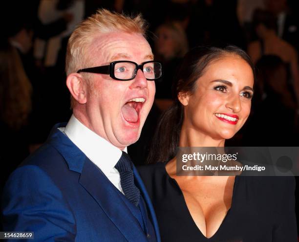 Chris Evans and Natasha Shishmanian attend the Royal World Premiere of 'Skyfall' at Royal Albert Hall on October 23, 2012 in London, England.