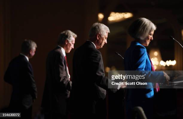 Presidential candidates Jill Stein of the Green Party, Rocky Anderson of the Justice Party, Virgil Goode of the Constitution Party and Gary Johnson...