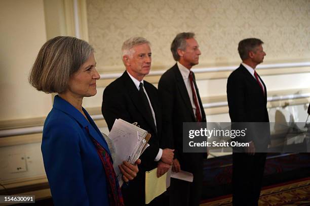 Presidential candidates Jill Stein of the Green Party, Rocky Anderson of the Justice Party, Virgil Goode of the Constitution Party and Gary Johnson...