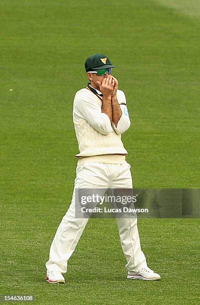 Ricky Ponting of the Tigers during day two of the Sheffield Shield match between the Victorian Bushrangers and the Tasmanian Tigers at Melbourne...