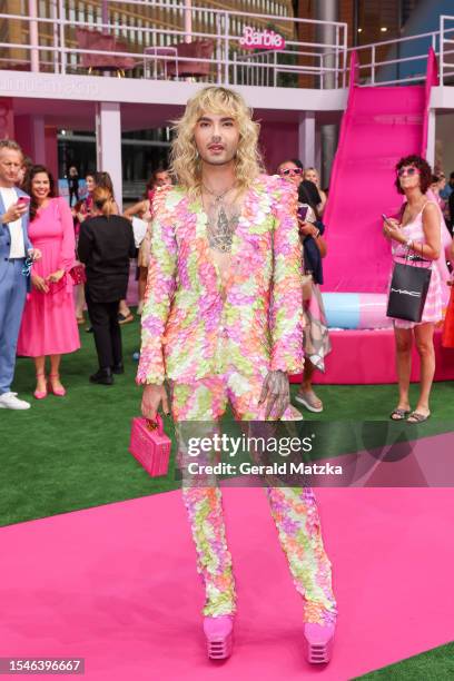 Bill Kaulitz attends the premiere for the movie "Barbie" at Stage Theater on July 15, 2023 in Berlin, Germany. Due to the recent SAG-AFTRA and WGA...